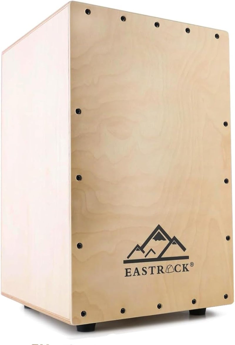 EASTROCK صندوق طبل كاجون من خشب البتولا بحجم كامل (12×11.7×18.7 بوصة) مع أوتار جيتار داخلية - إيقاع خشبي للمبتدئين والمحترفين - Image 1